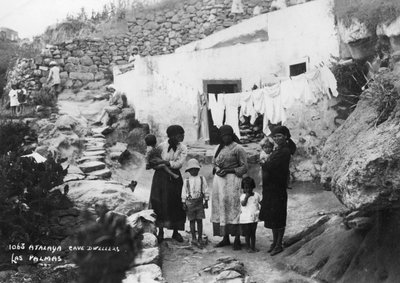 سكان الكهوف ، أتاليا ، لاس بالماس ، غران كناريا ، جزر الكناري ، إسبانيا ، c1920s-c1930s بواسطة غير معروف