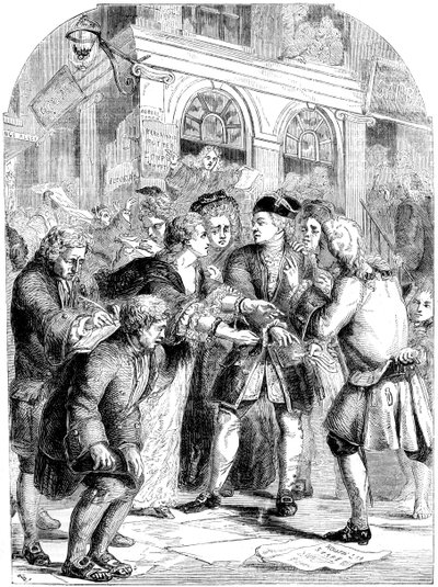 زقاق التغيير ، سنغافورة ، خلال جنون فقاعة بحر الجنوب ، c1720 القرن التاسع عشر بواسطة غير معروف