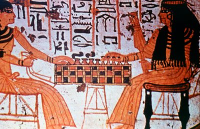 مصلى الداخلية ، النبلاء يلعبون الشطرنج ، طيبة ، مصر بواسطة غير معروف