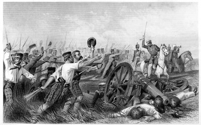 تهمة المرتفعات قبل Cawnpore ، تحت الجنرال Havelock ، 1857 ، c1860 بواسطة غير معروف