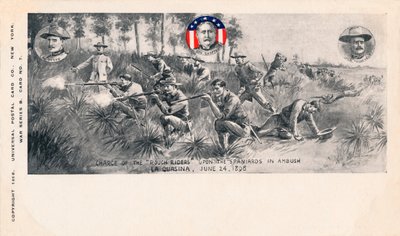 المسؤول عن الفرسان الخام على الإسبان في Ambush ، لا كواسينا ، 24 يونيو 1898 ، c1900 بواسطة غير معروف