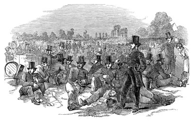 التحريض التخطيطي ، قوة الشرطة في حقول بونرز ، 1848 ، 1900 بواسطة غير معروف