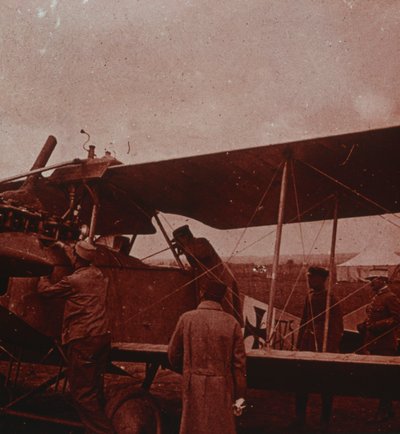فحص الطائرة مع الطيار ، 1916 بواسطة غير معروف