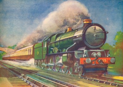 Cheltenham Flyer ، GWR ، التقاط الماء في Goring ، 1940 بواسطة غير معروف