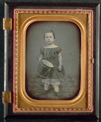 طفل مع طبل ، 1850. بواسطة غير معروف