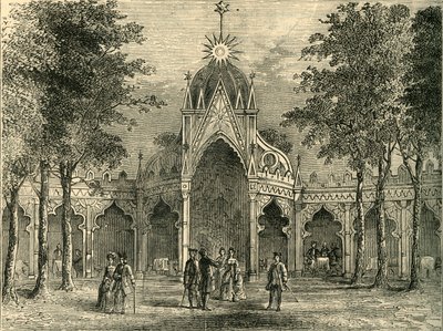 الجناح الصيني في حدائق فوكسهول ، c1878. بواسطة غير معروف