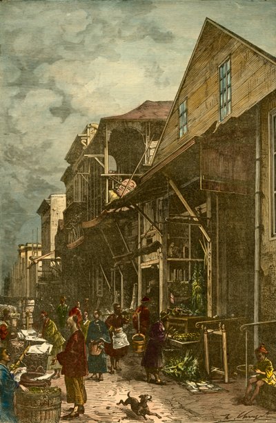 الحي الصيني في سان فرانسيسكو ، c1885. بواسطة غير معروف