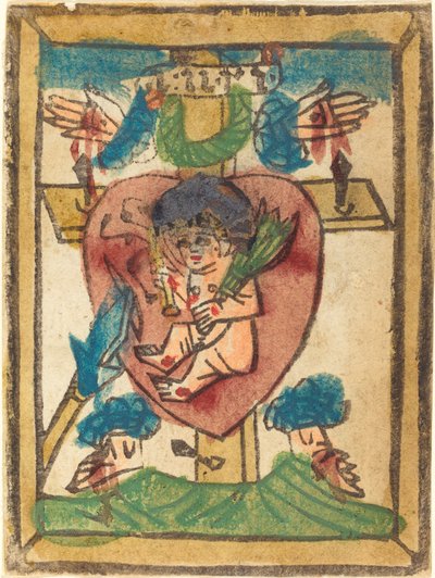 المسيح الطفل في القلب الأقدس 1450 - 1470. بواسطة غير معروف