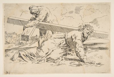 المسيح يحمل الصليب على ظهره ، نسخة بعد Cantarini ، كاليفورنيا. 1637-1639 أو بعد ذلك. بواسطة غير معروف