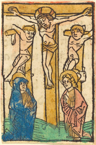 المسيح على الصليب بين اللصوص ، ج. 1475. بواسطة غير معروف