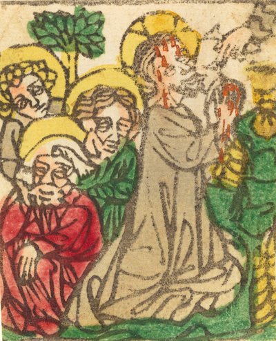 المسيح على جبل الزيتون ، ج. 14251450. بواسطة غير معروف