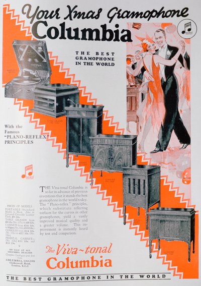 إعلان عيد الميلاد لكولومبيا غراموفونز ، 1929 بواسطة غير معروف