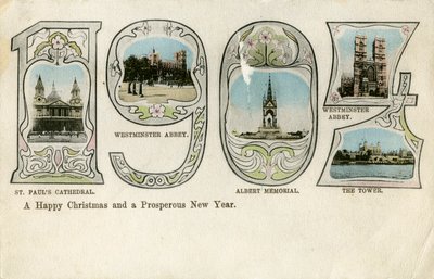 بطاقة عيد الميلاد ، 1904 بواسطة غير معروف