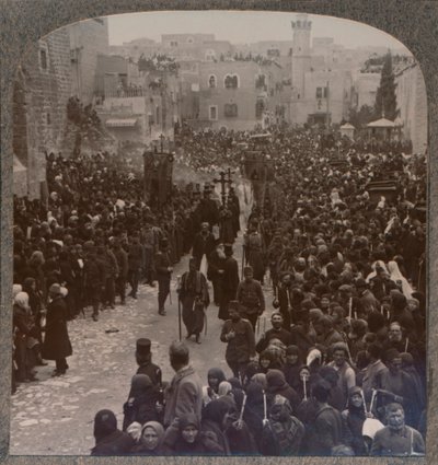 موكب عيد الميلاد في بيت لحم ، c1900 بواسطة غير معروف
