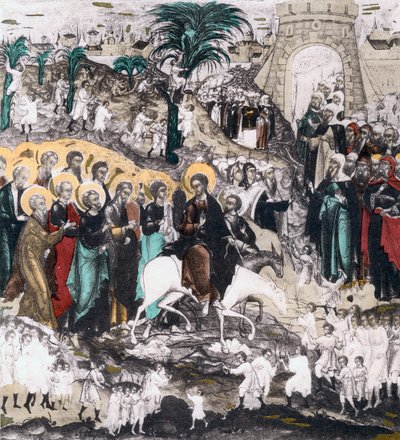 مدخل المسيح إلى القدس ، القرن السادس عشر بواسطة غير معروف