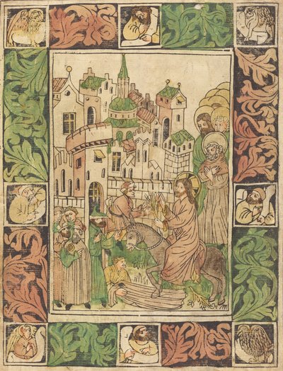 دخول المسيح إلى أورشليم ، ج. 1450. بواسطة غير معروف
