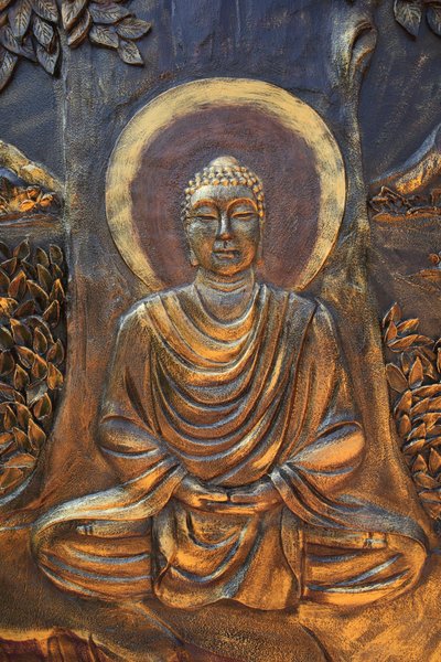Chua Thien Lam اذهب إلى معبد بوذي. شاكياموني بوذا جالسًا في وضع التأمل. تاي نينه. فيتنام بواسطة غير معروف