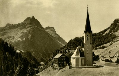 الكنيسة في Schröcken ، Bregenzerwald ، النمسا ، c1935. بواسطة غير معروف
