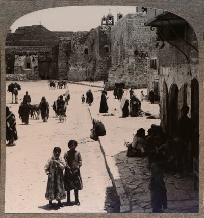 كنيسة المهد ، بيت لحم ، حوالي ١٩٠٠ بواسطة غير معروف