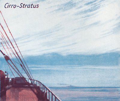 سيرو ستراتوس - دزينة من أشكال السحب الرئيسية في السماء ، 1935 بواسطة غير معروف