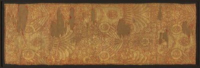 قماش من الذهب: صقور معروضة ، منتصف 1200s. بواسطة غير معروف