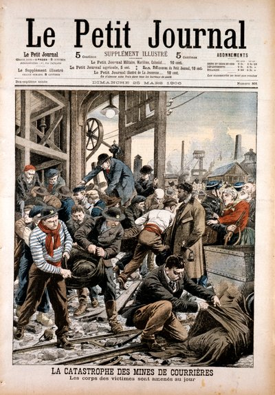 حادث تعدين الفحم ، مناجم كورييه ، با دو كاليه ، فرنسا ، 1906 بواسطة غير معروف
