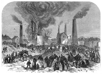 كارثة تعدين الفحم ، أوكس كوليري ، بارنسلي ، يوركشاير ، ديسمبر 1866 بواسطة غير معروف