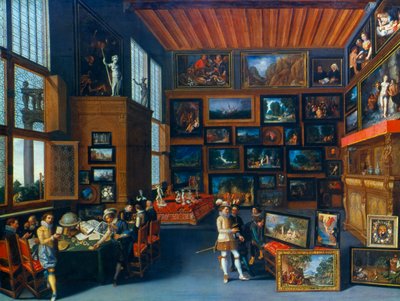 Cognoscenti في غرفة معلقة بالصور ، c1620 بواسطة Unbekannt