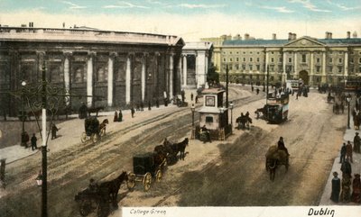 College Green - دبلن ، أواخر القرن التاسع عشر وأوائل القرن العشرين. بواسطة غير معروف