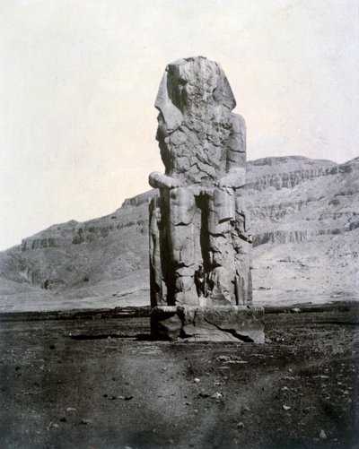 تمثال من ممنون ، طيبة ، مصر ، 1852 بواسطة غير معروف