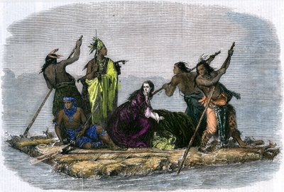 Comanches تحمل فتاة أسيرة ، c1860 بواسطة غير معروف