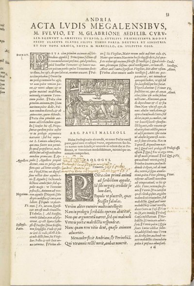 كوميديا تيرينس جان دي روني ، 1552. بواسطة غير معروف