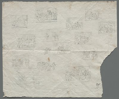 اسكتشات تركيبية بعد رافائيل وفنانين آخرين مستقيمين ، ج. 1800. بواسطة غير معروف