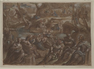 نسخة من Tintorettos أطفال إسرائيل الذين جمعوا المن بعد عام 1594. بواسطة غير معروف