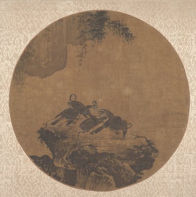 طيور الغاق على الصخرة. بواسطة غير معروف