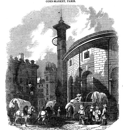 سوق الذرة ، باريس ، 1836 بواسطة غير معروف