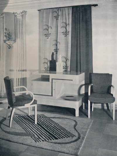 ركن غرفة من تصميم Hayes Marshall for Fortnum & Mason Ltd. ، لندن ، 1936 بواسطة غير معروف