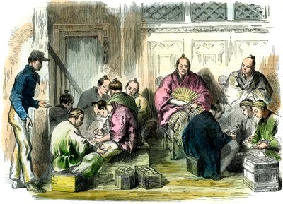 عد أموال التعويضات عن مقتل السيد ريتشاردسون ، اليابان ، 1863 بواسطة غير معروف