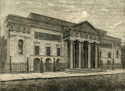 مسرح كوفنت جاردن: الواجهة في عام 1850 ، 1881. بواسطة غير معروف