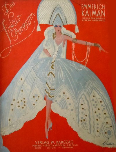 غطاء لنقاط البيانو الأصلية لأميركا السيرك بواسطة إميريش كالمان ، 1926. بواسطة غير معروف