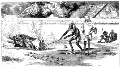حرق جثث في كالكوتا ، الهند ، 1882 بواسطة غير معروف