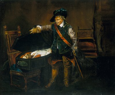 "كرومويل يحدق في جسد تشارلز الأول" ، بعد عام 1850 بواسطة غير معروف