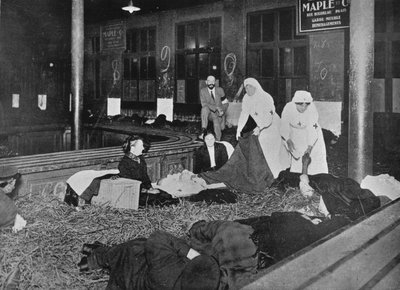 غرفة الجمارك في غار دو نورد ، باريس ، محطة إغاثة للاجئين الفرنسيين ، 1914 بواسطة غير معروف