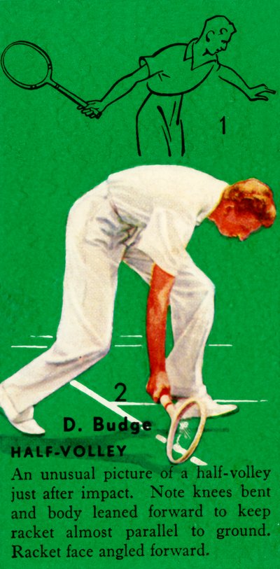 D. Budge - Half-Volley ، c1935. بواسطة غير معروف