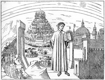 دانتي 1265-1321 ، فلورنسا ودوائر الجحيم السبع ، 1882 بواسطة غير معروف