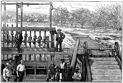 حقول الذهب في كيب ، ترانسفال ، جنوب أفريقيا ، 1887. بواسطة غير معروف