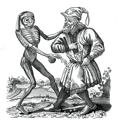 الموت واليهودي ، حلقة من رقصة الموت ، 1441 ، 1870 بواسطة غير معروف