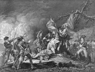 وفاة الجنرال مونتغمري في كيبيك ، ديسمبر 1775. بواسطة غير معروف