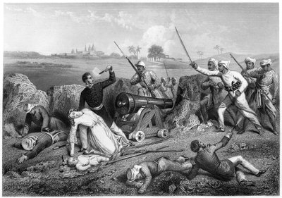 وفاة الرائد سكين وزوجته في جانسي ، 1857 ، 1860 بواسطة غير معروف