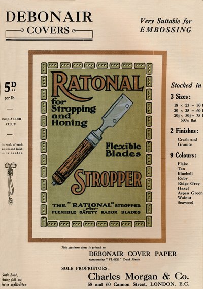 يغطي Debonair - شفرات Ratonal Stropper Razor ، 1909. بواسطة غير معروف